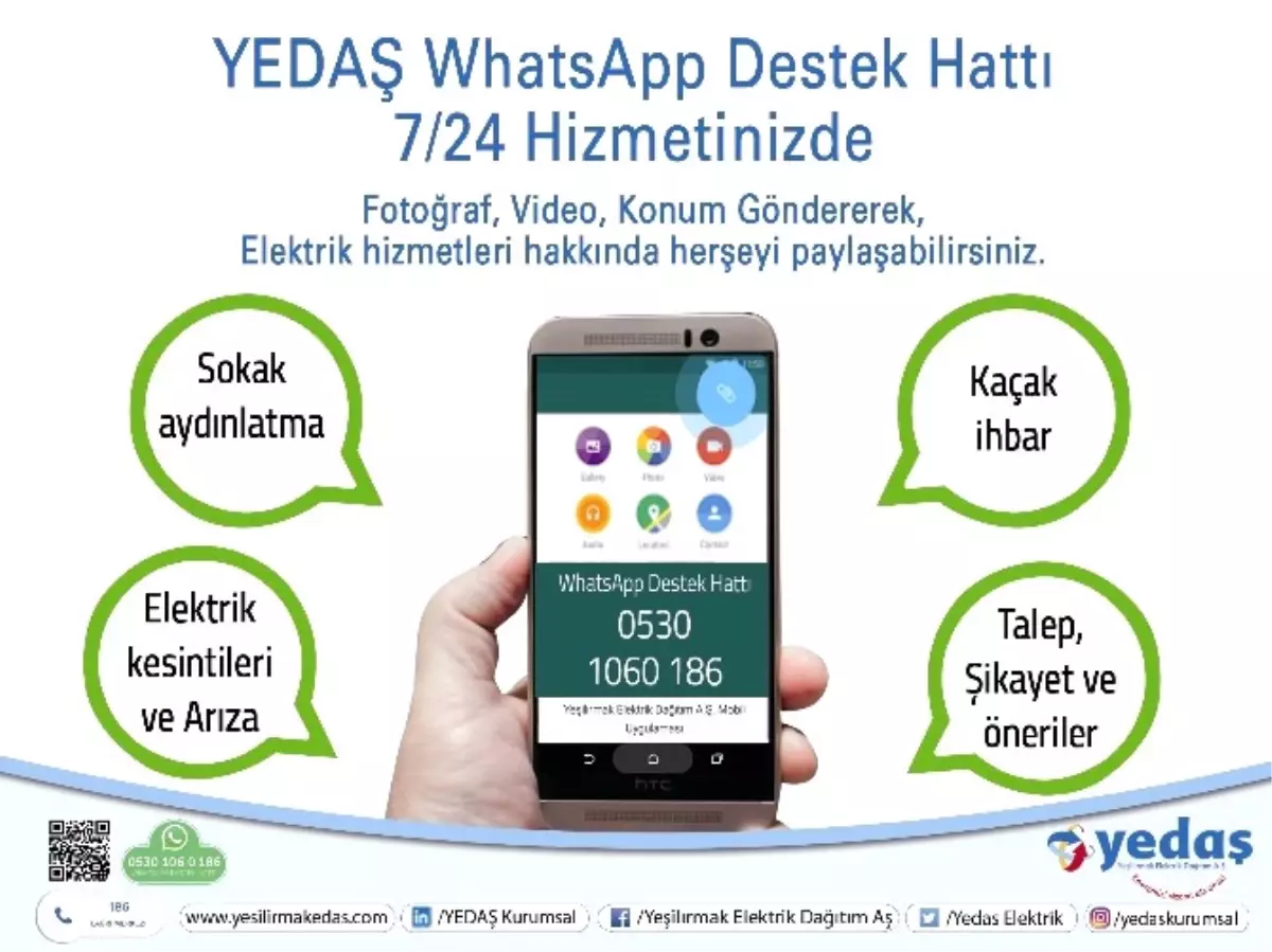 Yedas Whatsapp Destek Hattı Hizmette