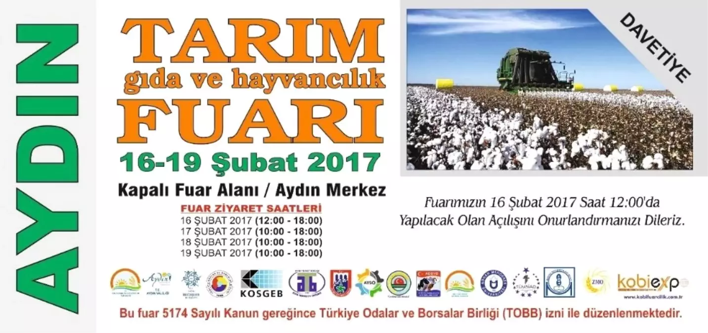 5. Aydın Tarım Gıda ve Hayvancılık Fuarı Ziyaretçileriyle Buluşmaya Hazır