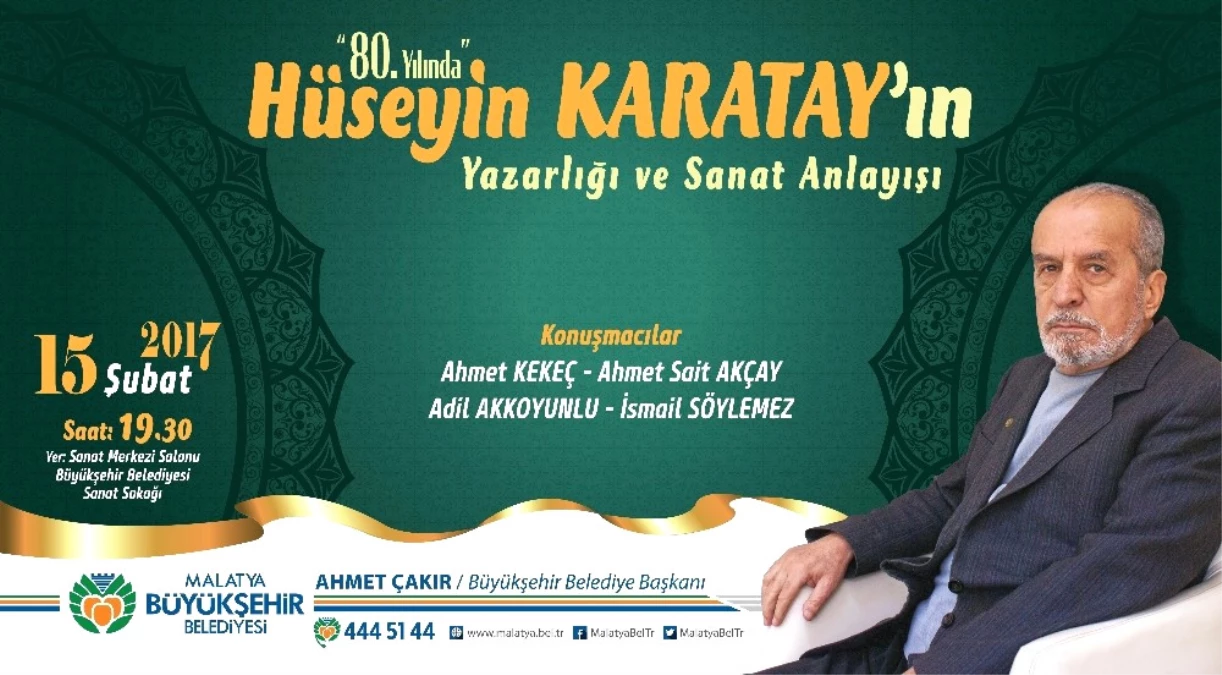 Büyükşehir Belediyesi\'nden "80. Yılında Hüseyin Karatay" Paneli