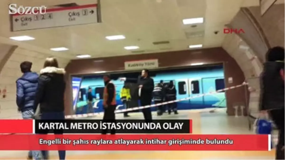 Kartal Metro İstasyonunda İntihar Girişimi