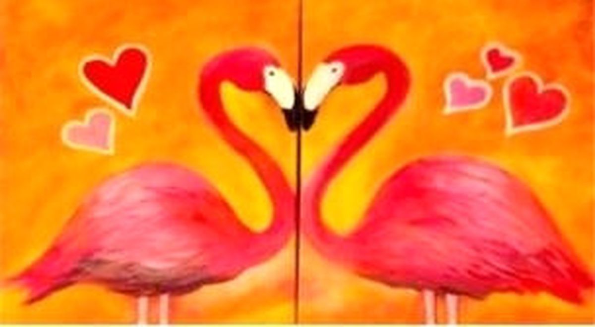 Tuval Boyama Flamingo