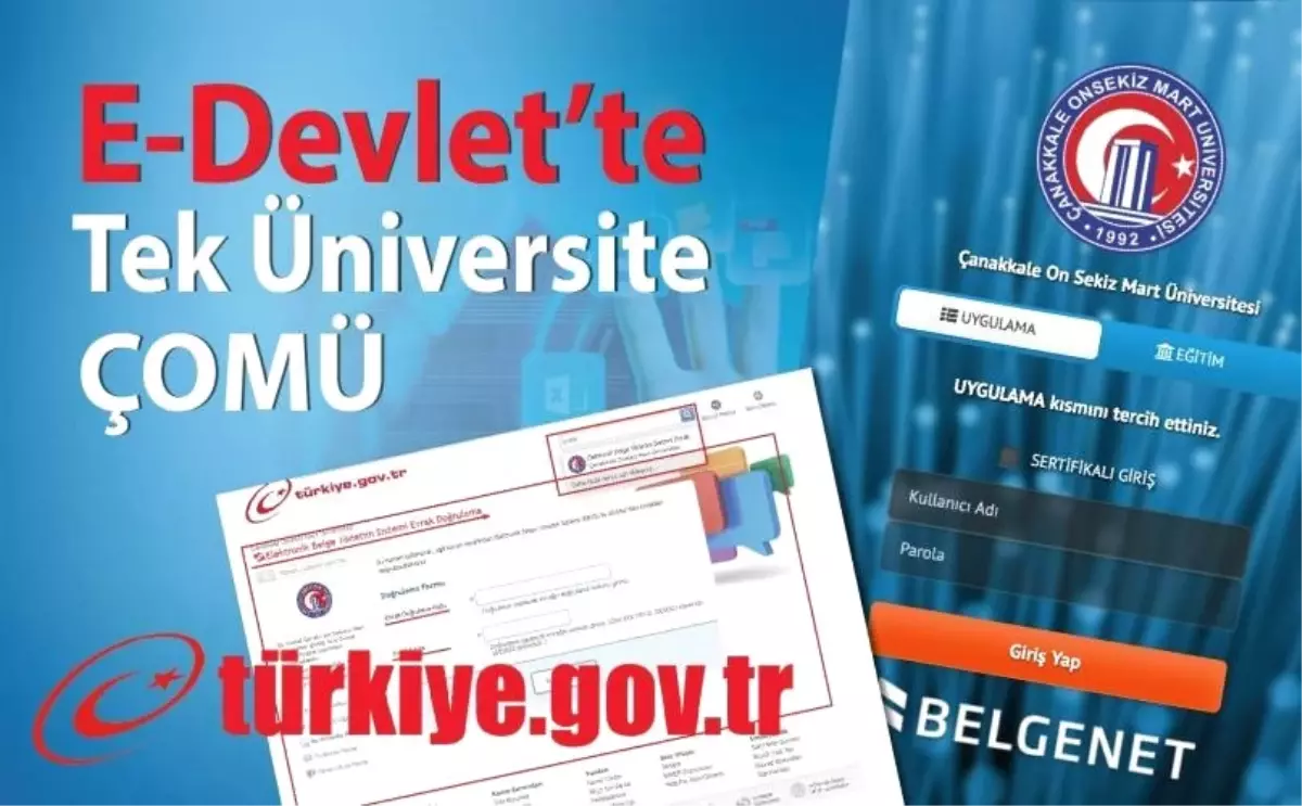 Çomü E-devlet Sisteminde