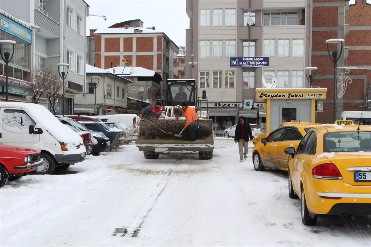 Havza\'da Kar Yağışı