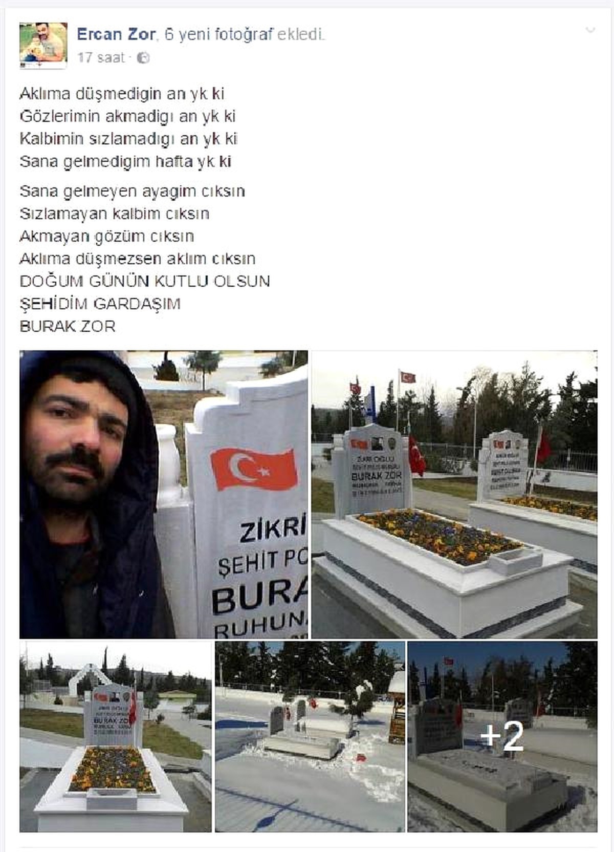 Şehidin Doğum Gününde Ağabeyinden Yürek Yakan Paylaşım