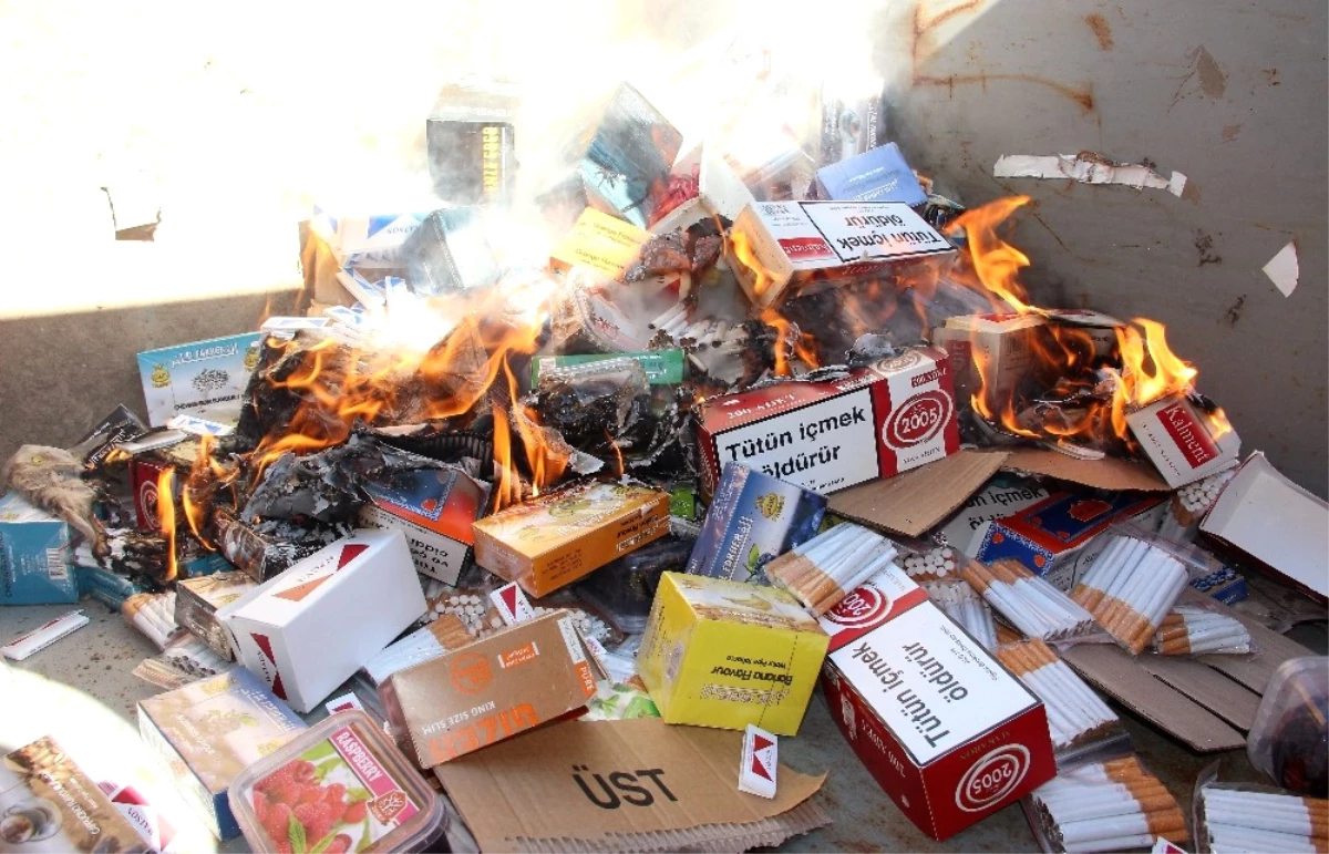 Bodrum\'da Kaçak İçki ve Tütün Ürünleri İmha Edildi