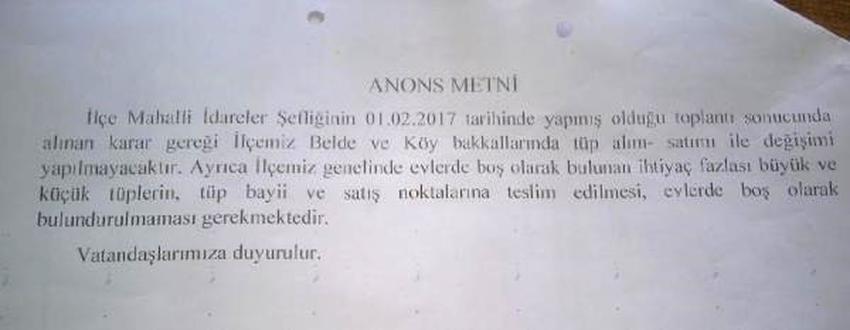 Silopi\'de Camilerden Anons Yapıldı: Evlerde Boş Tüp Bulundurmayın