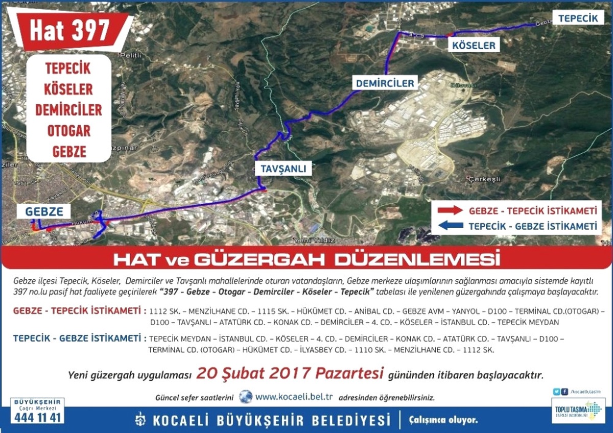 Gebze\'de Otobüs Güzergahlarında Düzenleme Yapıldı