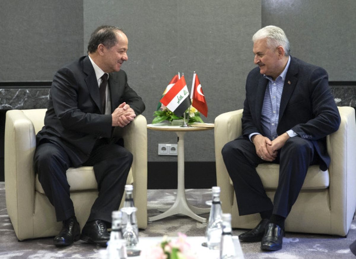 Başbakan Yıldırım, Münih\'te Mesud Barzani ile Görüştü