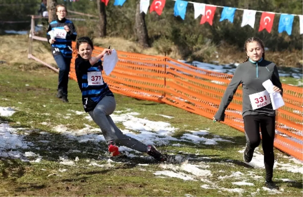 Gençler Ormanda Pusulayla Yön Bulmak İçin Yarışıyor