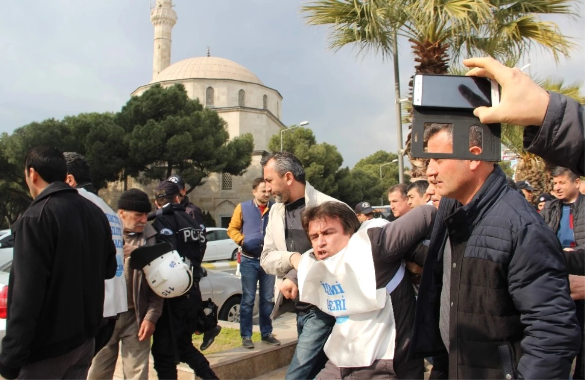 Aydın\'da Eğitim-Sen Eylemine Polis Gözaltıya Devam Ediyor