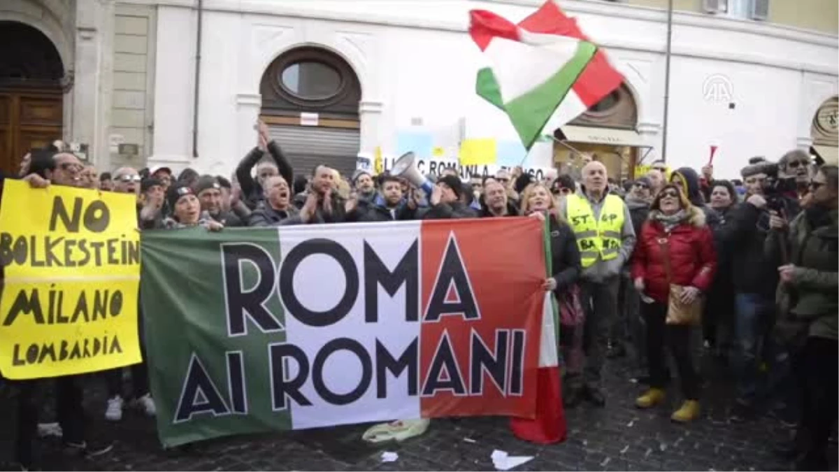 Italyan Taksicilerin Protestosu