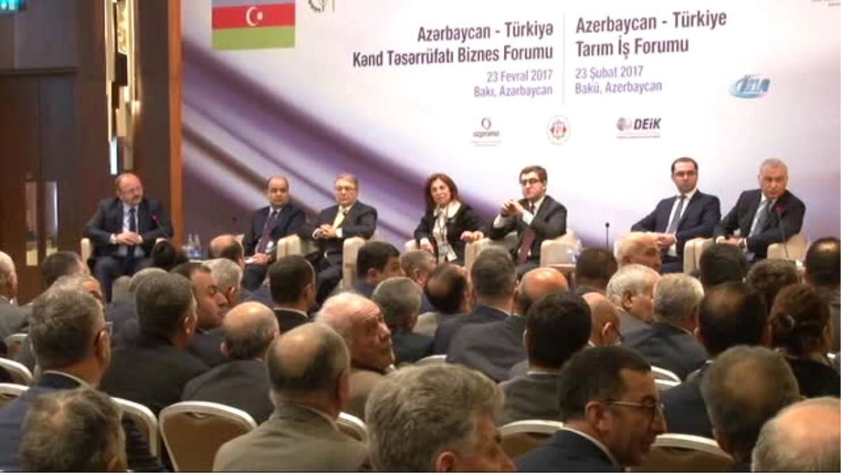 Bakü)- Bakan Faruk Çelik, Azerbaycan-Türkiye Tarım İş Forumu\'na Katıldı