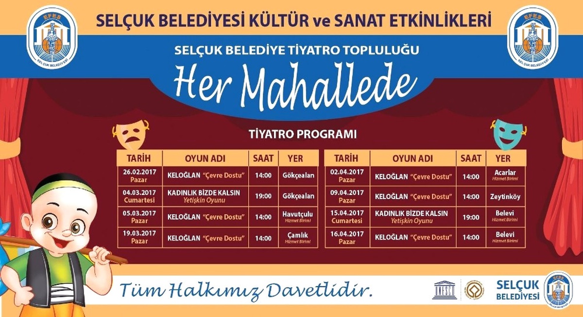 Selçuk Belediye Tiyatrosu Sahnesini Mahallelere Taşıyor