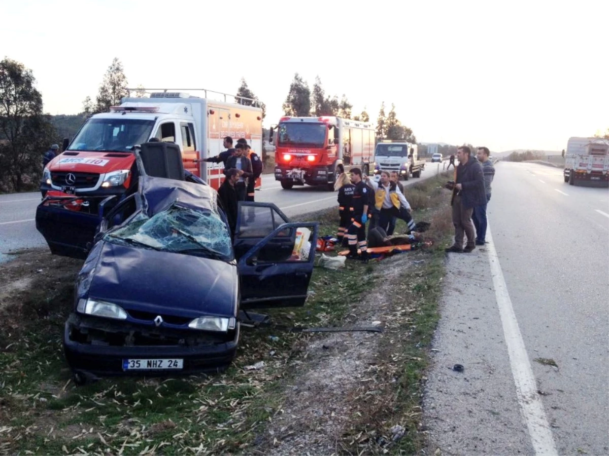 İzmir\'de Otomobil Takla Attı : 6 Yaralı