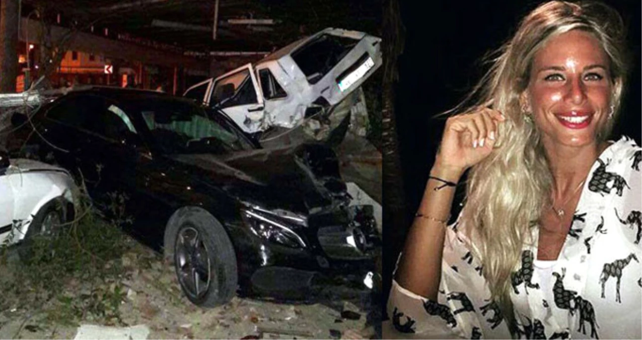4 Otomobile Çarpan Kadın Sürücü Ölümden Döndü