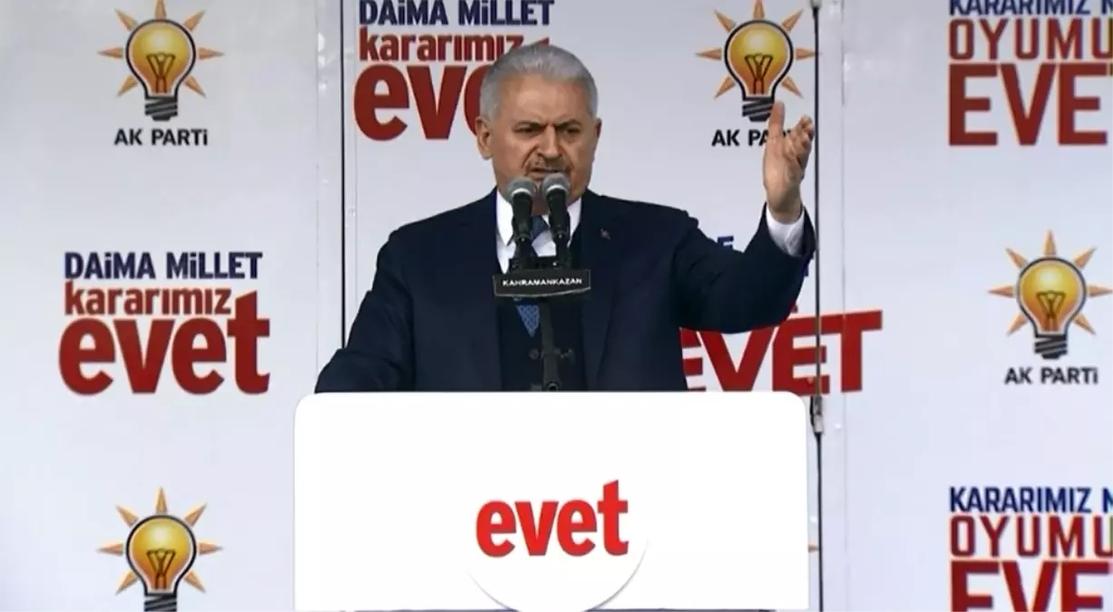 Dha Ankara - Başbakan Yıldırım: Feto Örgütünün Elebaşısı Pensilvanya\'da \'Evet\'leri Duydukça Kriz...