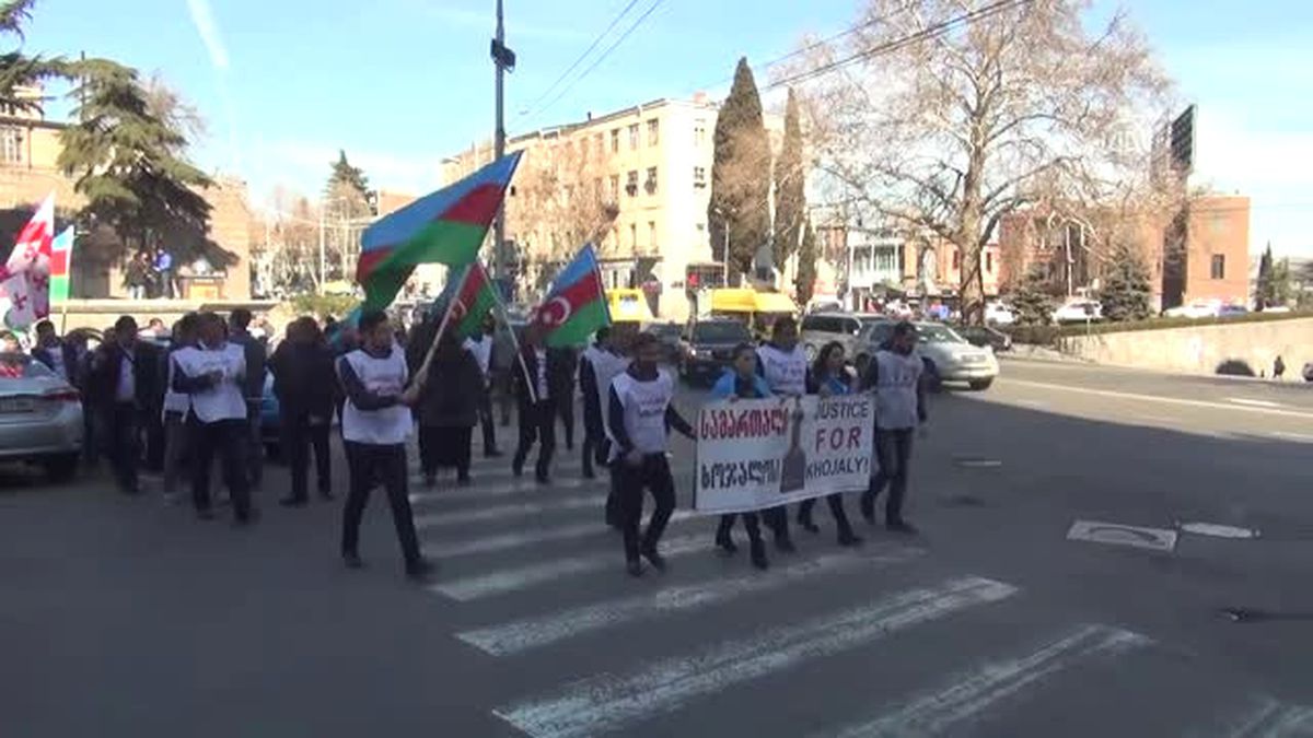Hocalı Katliamı 25. Yılında Tiflis\'te Protesto Edildi