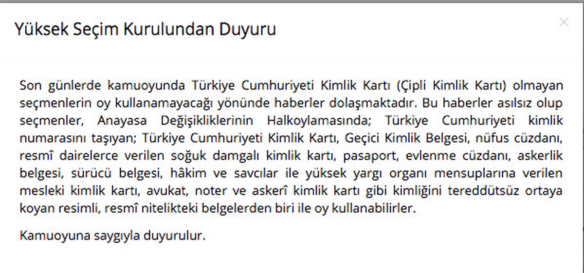 Yeni Kimlik Kartı Referandumda Şart mı? Ysk Açıklama Yaptı!