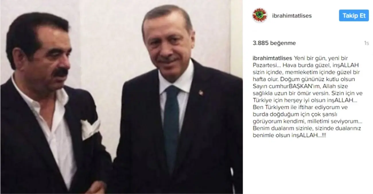 Tatlıses\'ten Erdoğan\'a \'Başkan\'lı Doğum Günü Mesajı