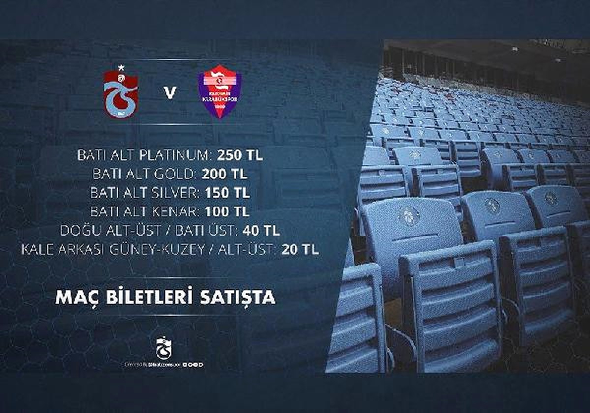 Trabzonspor\'da Kardemir Karabükspor Biletleri Satışa Çıktı
