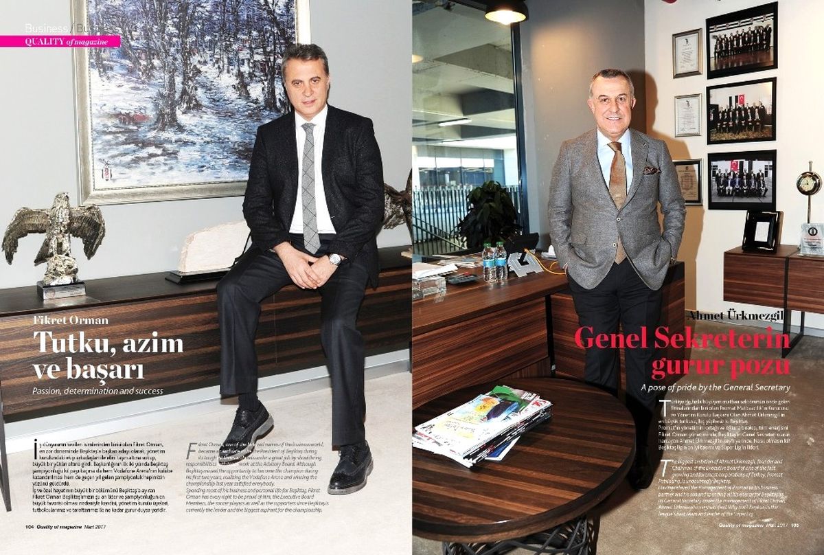 Beşiktaş Yönetiminden Quality Of Magazine\'e Çok Özel Pozlar
