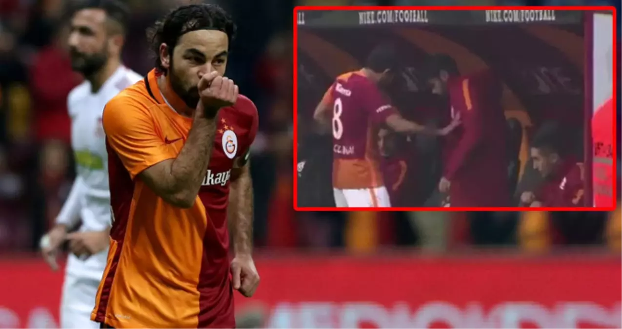 Galatasaray\'da Selçuk İnan, Oyundan Çıktıktan Sonra Sabri\'nin Elini Sıkmadı