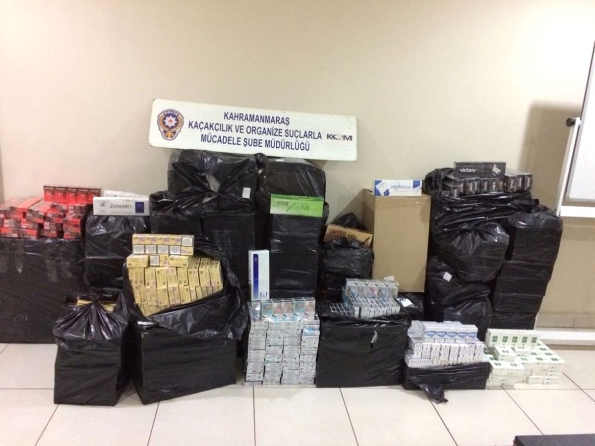 Kahramanmaraş\'ta 11 Bin 400 Paket Kaçak Sigara Ele Geçirildi