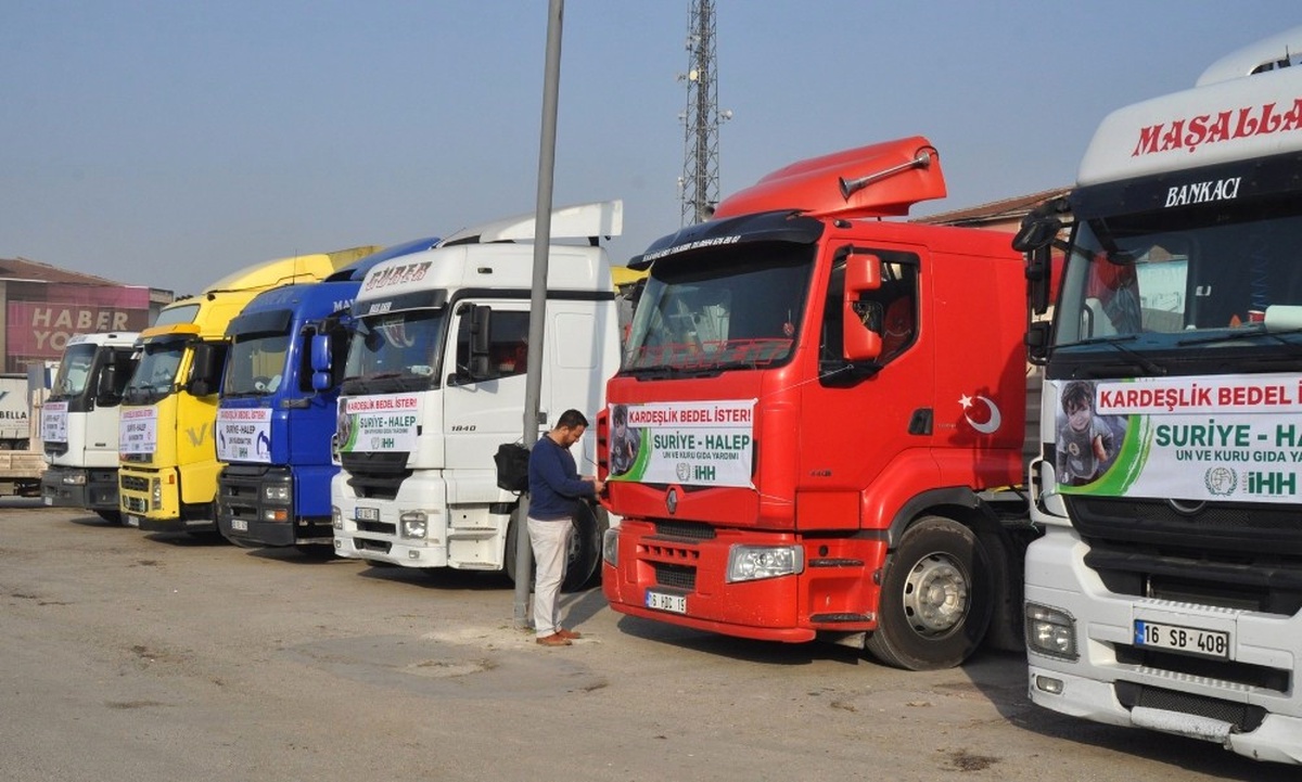 İnegöl\'den Suriye\'ye 6 Tır Yardım
