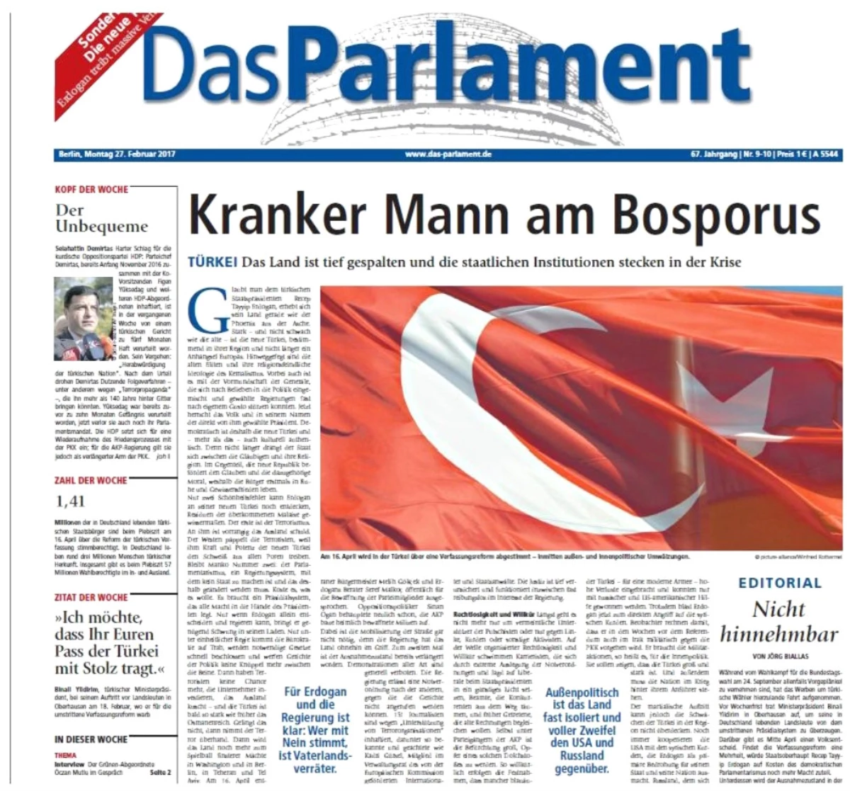 Alman Parlamento Gazetesinde \'Hayır\' Propagandası