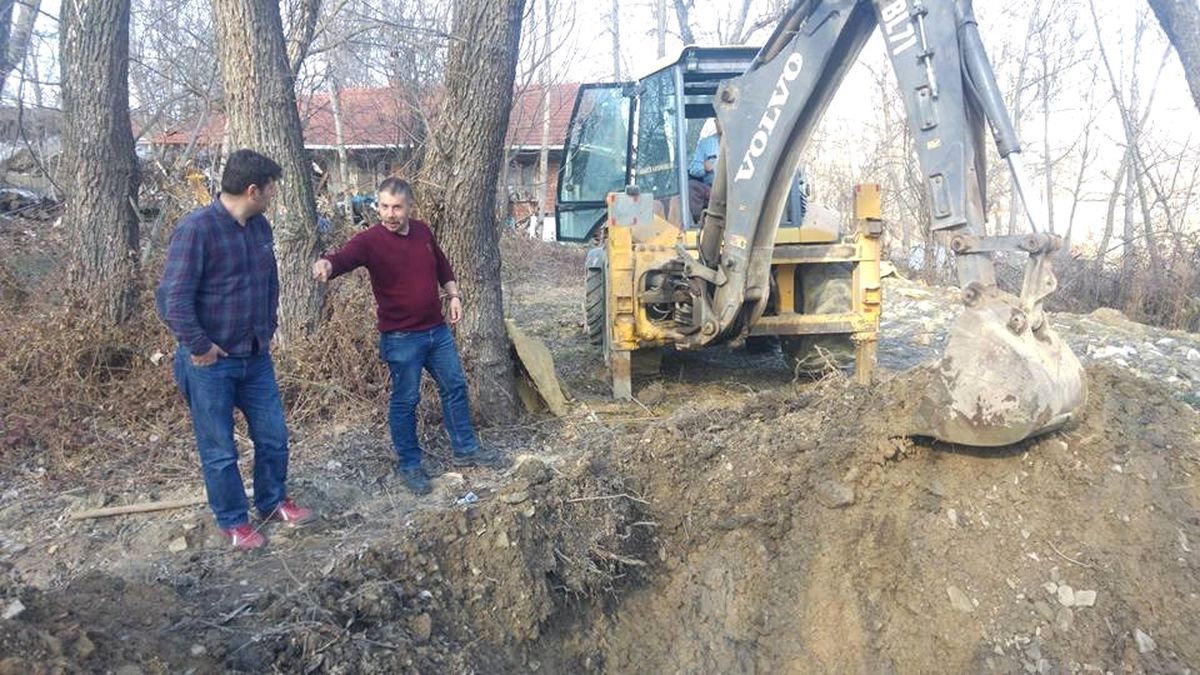 Köy Kanalizasyon Şebekesinde Bakım ve Onarım Çalışması