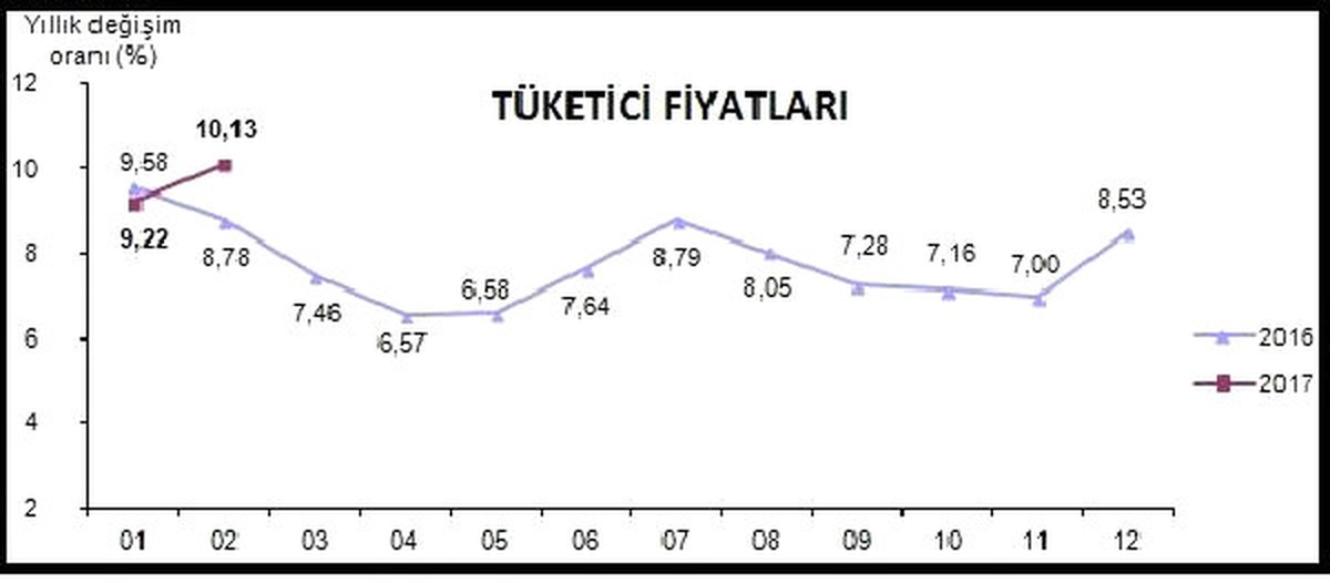 Tüketici Fiyatları Şubat\'ta Yüzde 0.81 Arttı; Yıllık Enflasyon İki Hanede (3)