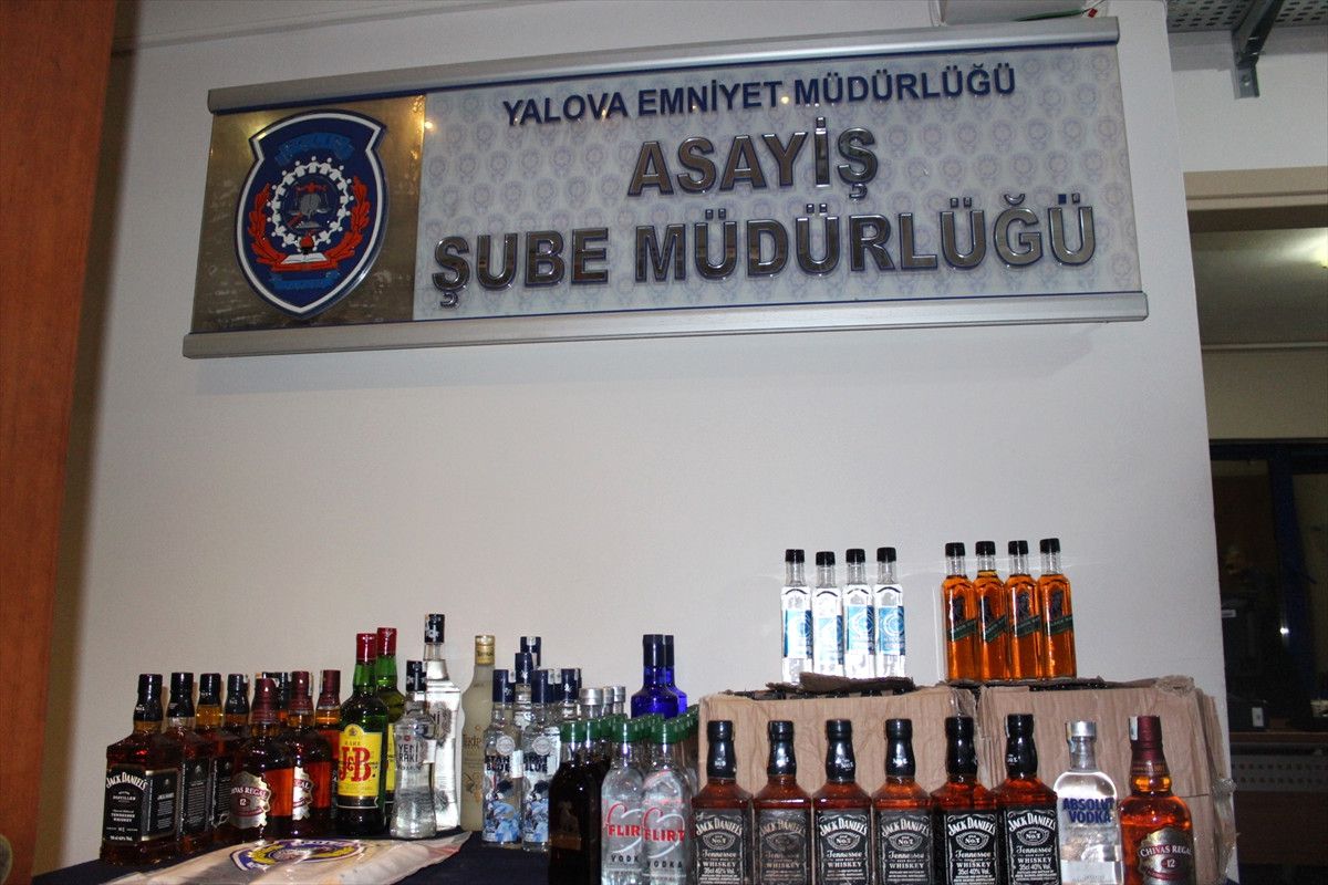 Yalova\'da Kaçak ve Sahte İçki Operasyonu