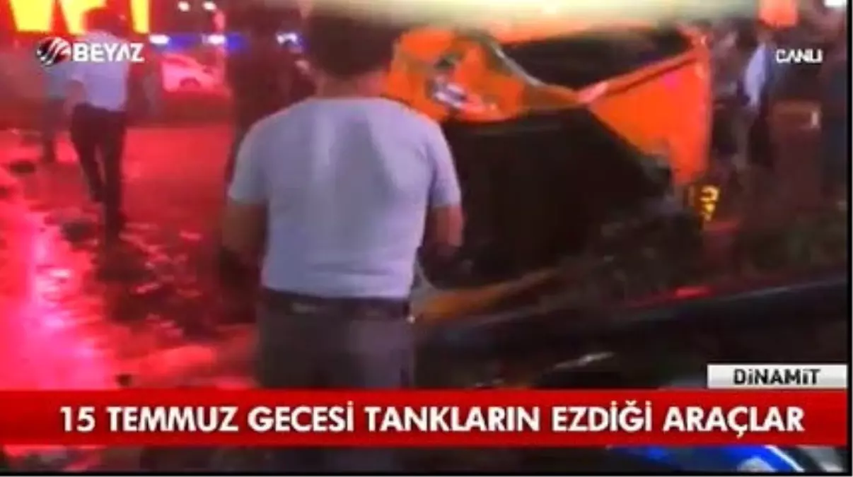 15 Temmuz\'da Tankların Ezdiği Araçlar