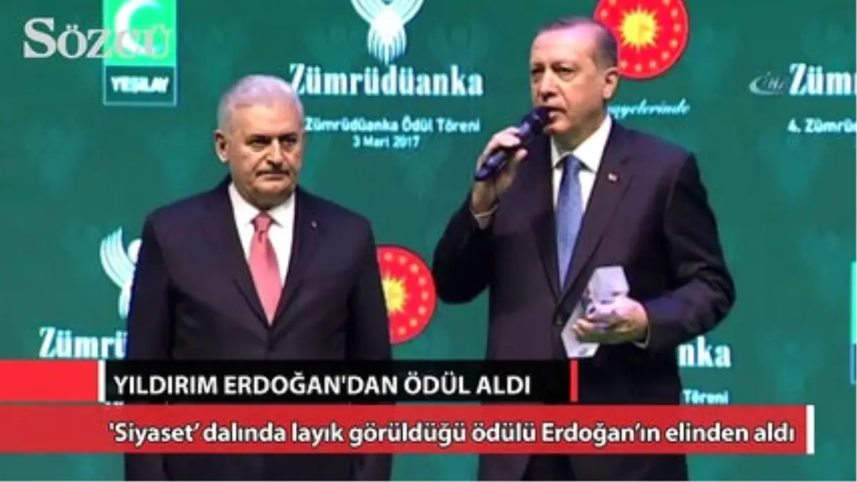 Yıldırım, Ödülünü Erdoğan\'ın Elinden Aldı