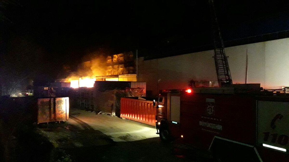 Kocaeli\'de Otomobil Fabrikasında Yangın