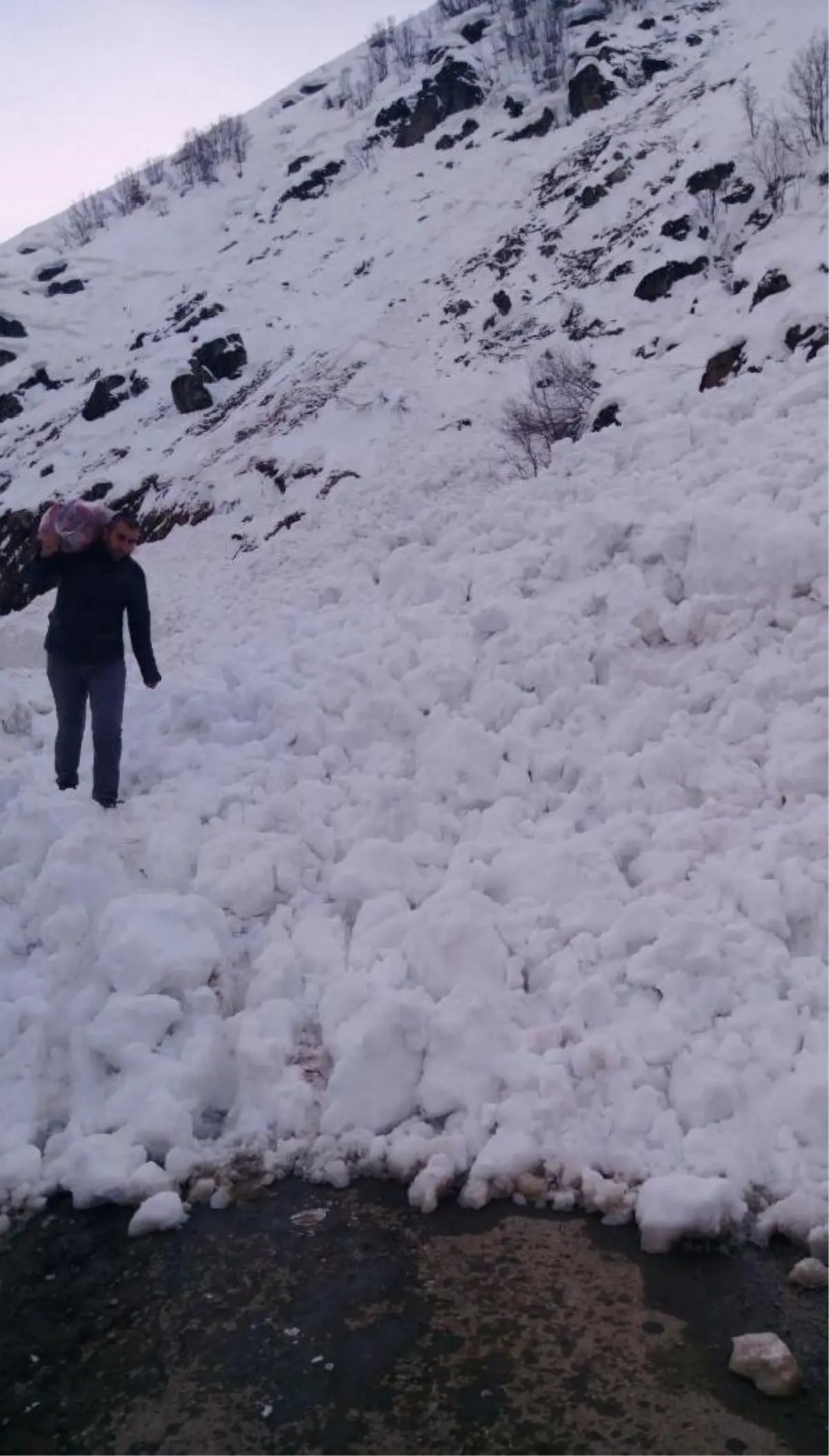 Yola Düşen Çığ 2 Saatte Temizlendi