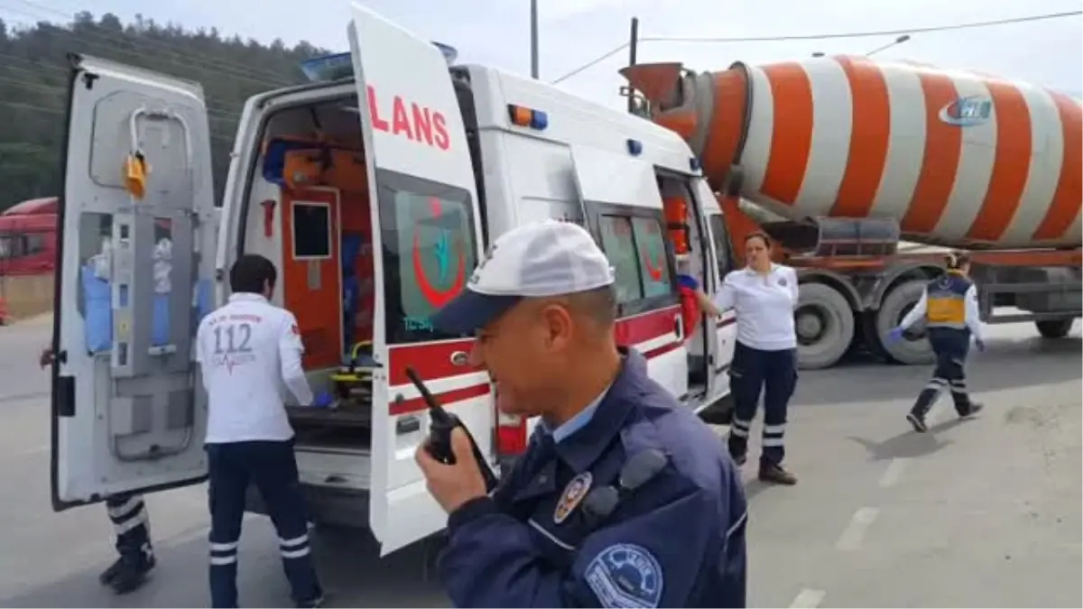 Beton Mikseri ile Çarpıştı Ölümden Döndü