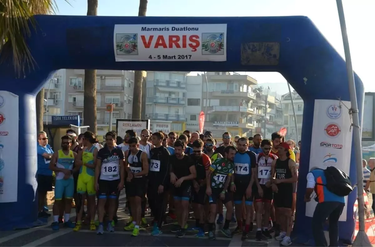 Spor Kenti Marmaris\'te Duatlon Heyecanı Yaşandı