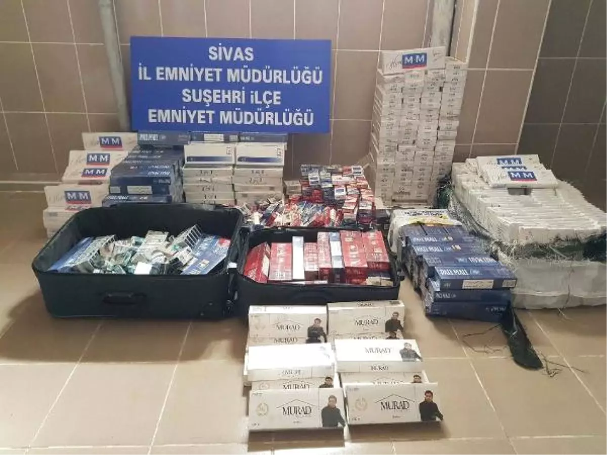 Sivas\'ta 4 Bin 85 Paket Kaçak Sigara Ele Geçirildi
