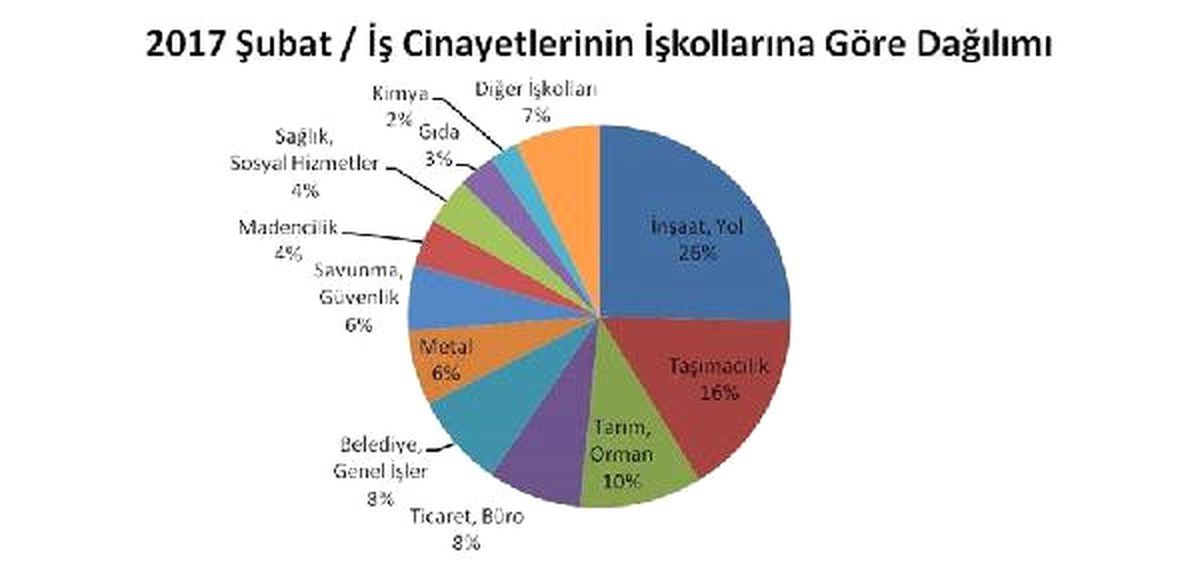 Şubat\'ta İş Kazalarında 126 İşçi Yaşamını Yitirdi