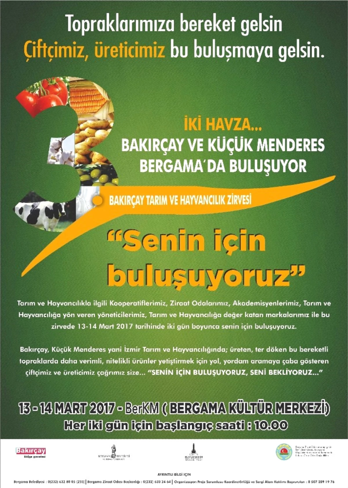 Bakırçay Tarım ve Hayvancılık Zirvesi Başlıyor