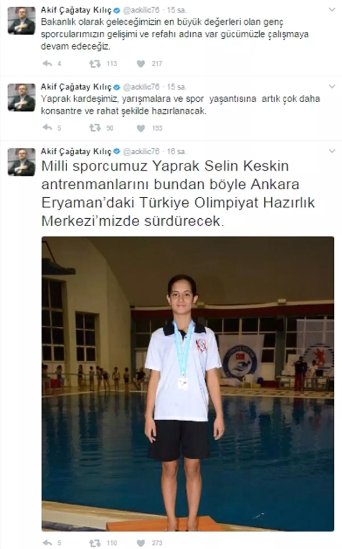 Dha Yurt - Yaprak Selin Keskin Artık Gerçek Havuzda Çalışacak