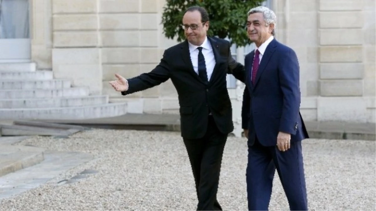 Fransa Cumhurbaşkanı Hollande Ermeni Mevkidaşı Sarkisyan\'la Görüştü