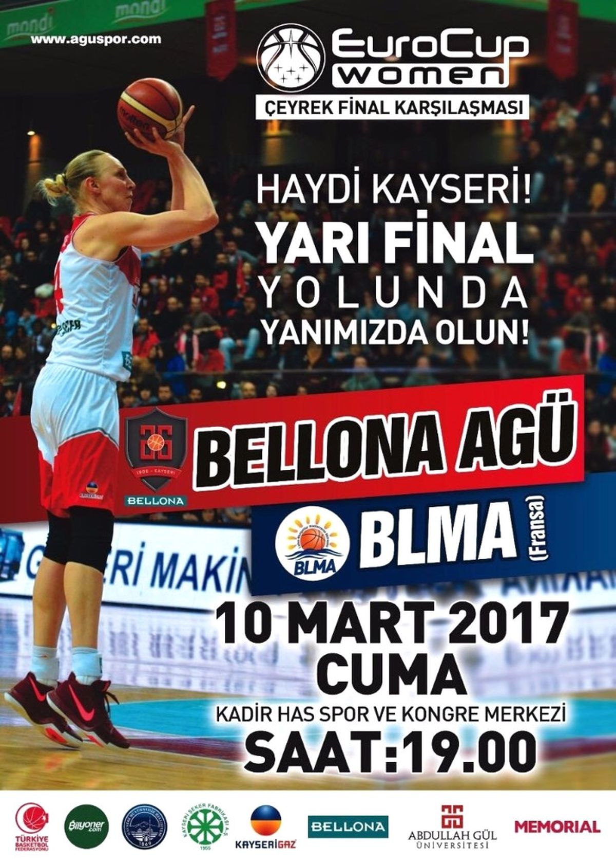 Bellona Agü Eurocup\'ta Yarı Final İçin Sahada