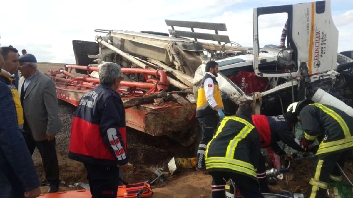 Hazır Beton Pompa Vinci Şarampole Devrildi: 1 Ölü, 1 Yaralı