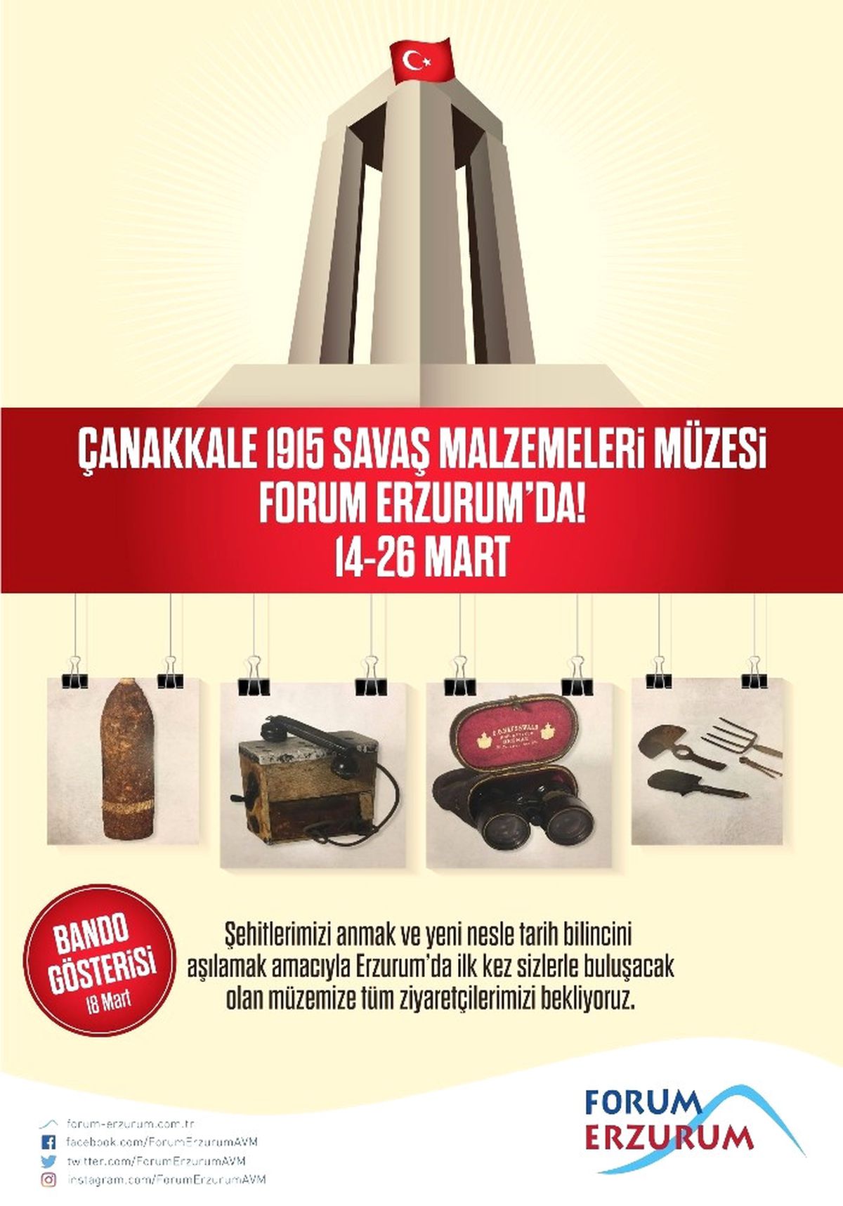 Çanakkale Müzesi Forum Erzurum\'da