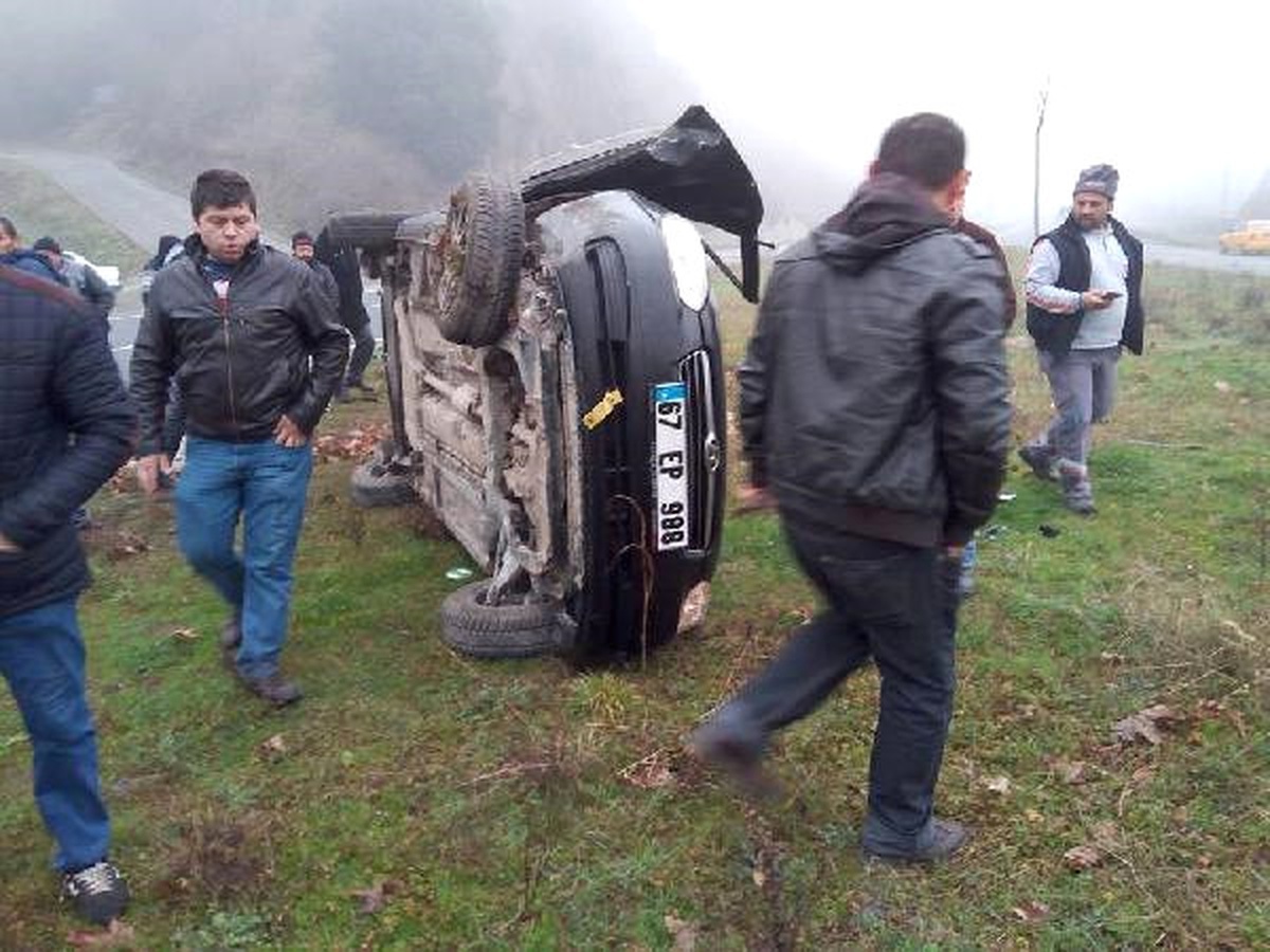 Takla Atan Otomobilin Sürücüsü Yaralandı