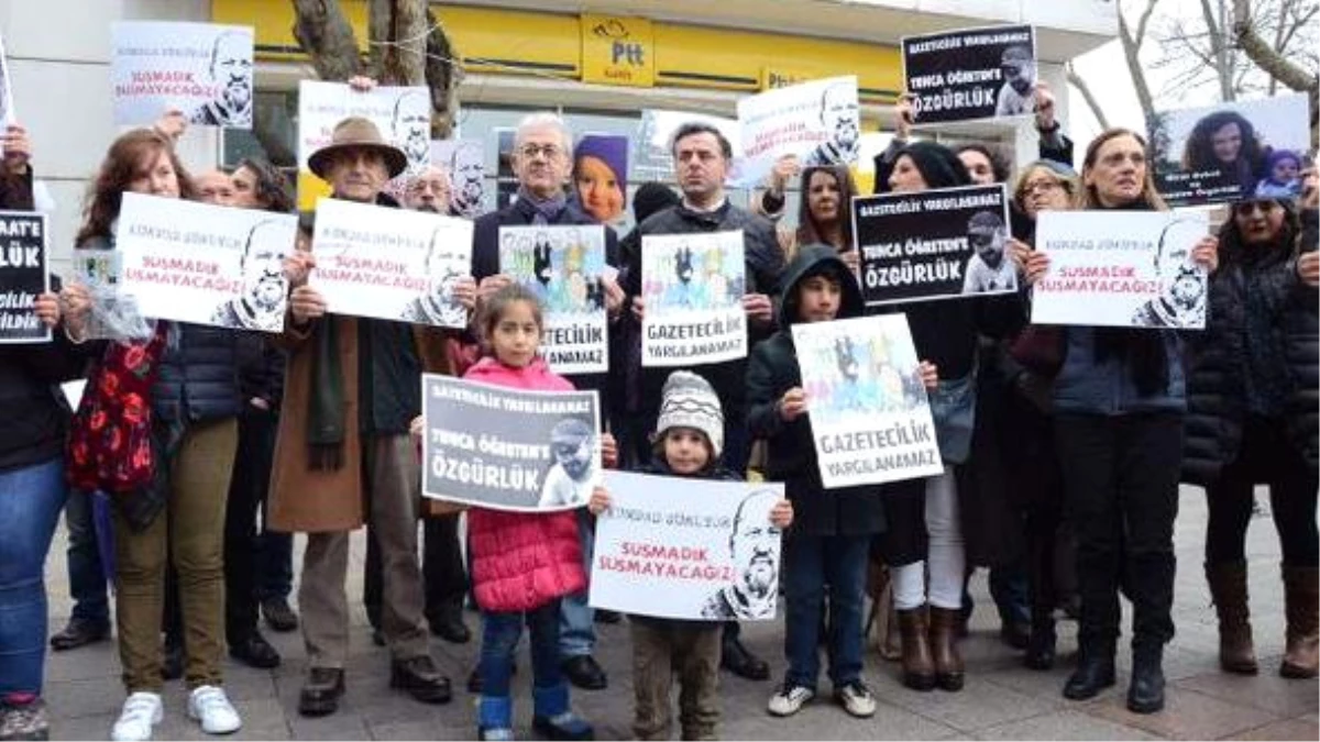 Dha İstanbul - Gazeteciler Tutuklu Meslektaşları İçin Eylem Yaptı