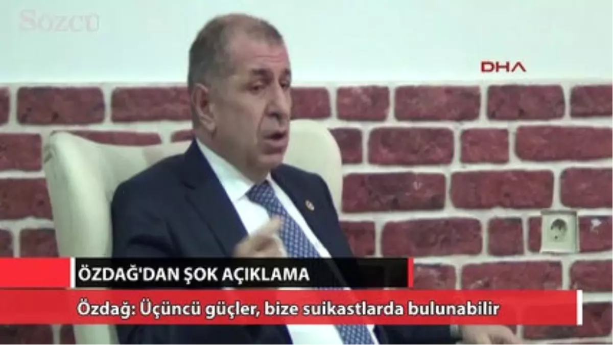 Özdağ\'dan Şok Açıklamalar