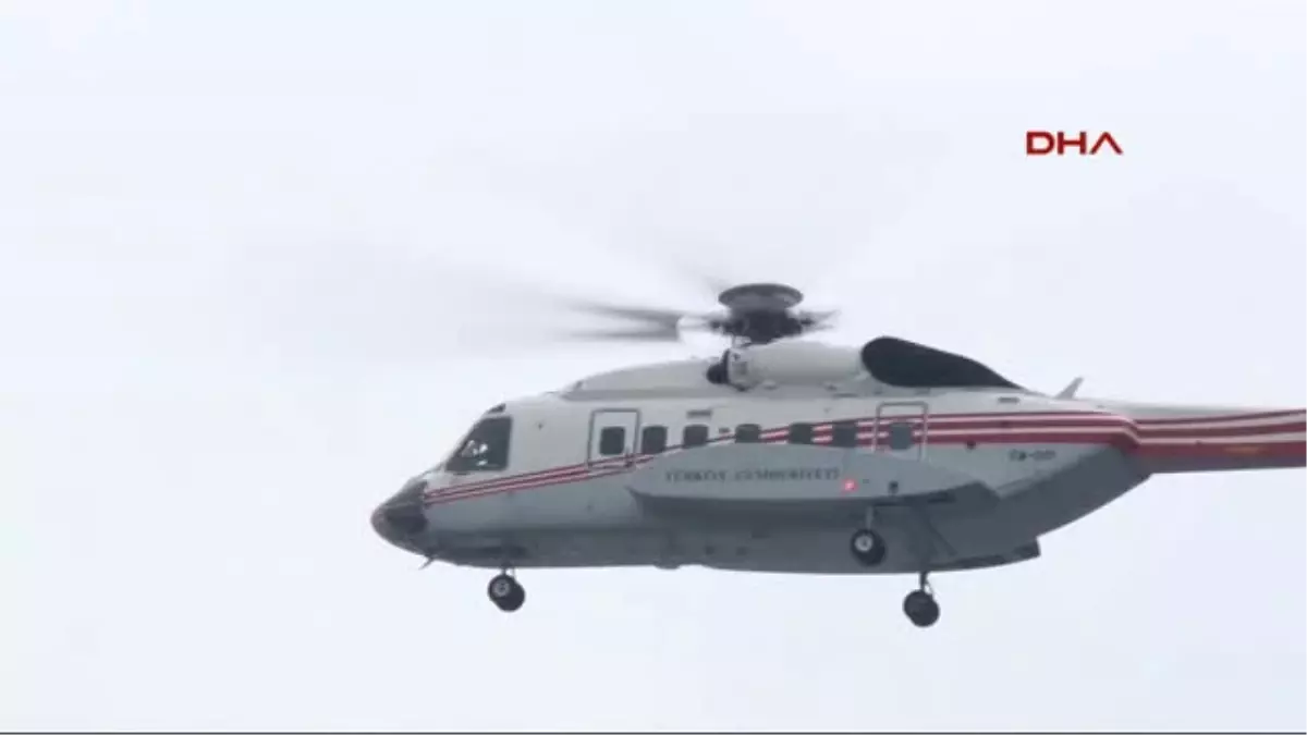 Cumhurbaşkanı Erdoğan Izmit\'e Helikopterle Gitti